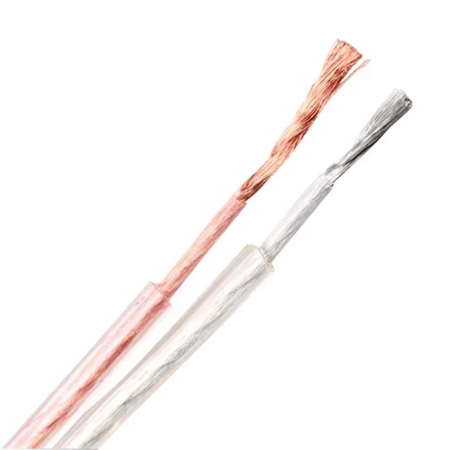 Supply 400 Transparent Gold and Silver Audio 2*200 Transparent Speaker Cable