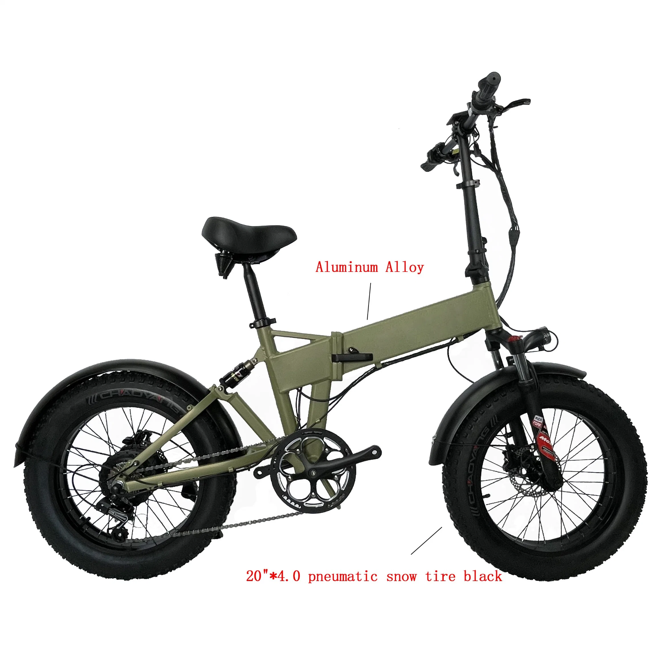 36V 350W 10.4ah Vélo Électrique Pliable à Suspension Complète avec Batterie Rechargeable