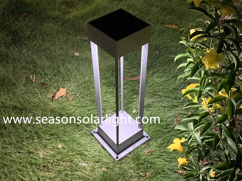 Bright LED Light Lamp Outdoor Garden Decoration Lighting Smart Solar Bollard Light with Solar Panel