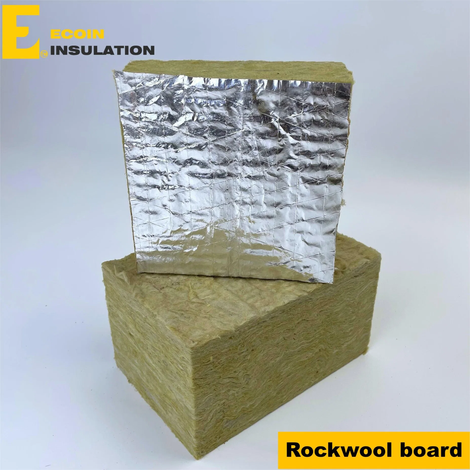 Панель Rockwool/блок/лист с алюминиевой фольги для наружной стены крыши Звукоизоляция чердака 120 кг/м3 Минеральное покрытие