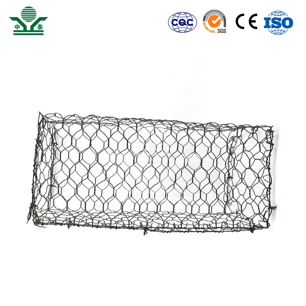 Zhongtai Square Hole Gabion Basket China Wholesale/Supplierrs Gabion Box Mesh 2.0mm 2.2mm 2.7mm 3.05mm Diameter Gabion Wire Mesh Cage PVC Coated Gabion Basket Box