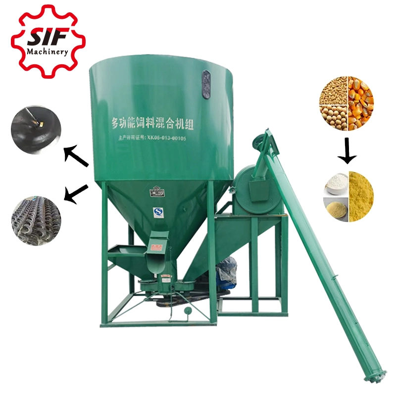 Breeding Feed Crushing and Mixing Unit Cattle and Sheep Feed Production Line Animal Feed Pellet Machine Equipment