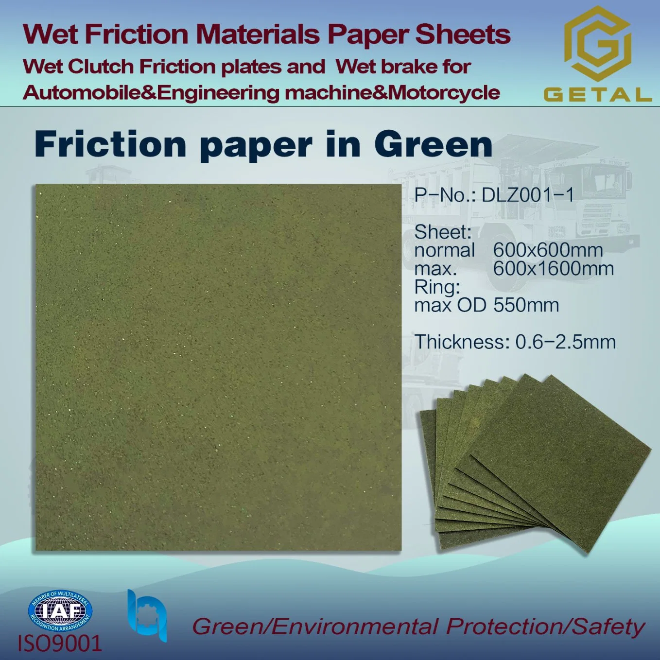 Materiales de Fricción húmeda Paper-Based Carbon Kevlar Filbers