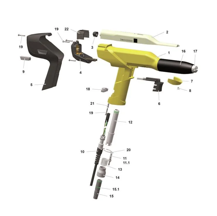 Rinsing Air Connection for Optiselect PRO GM04 Manual Powder Gun-1017656