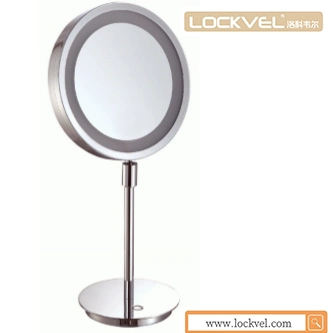 8" Lighted Vanity Mirror 3X Magifying LED Cuprum Finish Makeup Cosmetic Mirrors