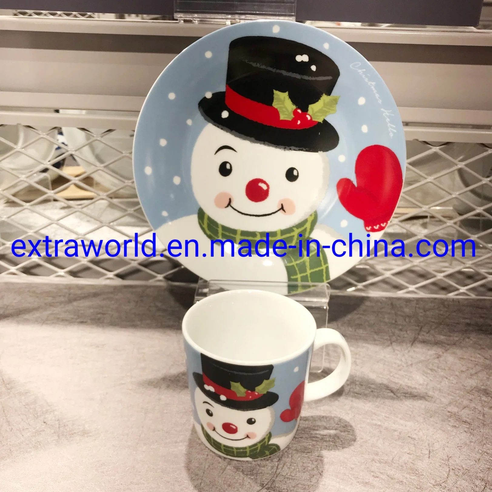 European Ceramic Tableware Porcelain Christmas Dinnerware Sets