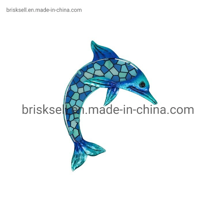 Small Dolphin Water Glass Decor Mosaic Wall Art High quality/High cost performance Metal Rust Prevention and Premium Glass Wall Decor