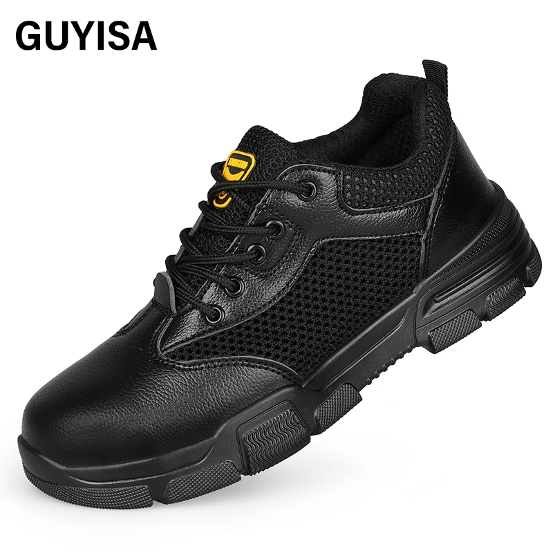 Guyisa New Labor Protection Shoes Manufacturers Direct Wear - Resistant Solid Soles Soft Faux Suede Upper Steel to