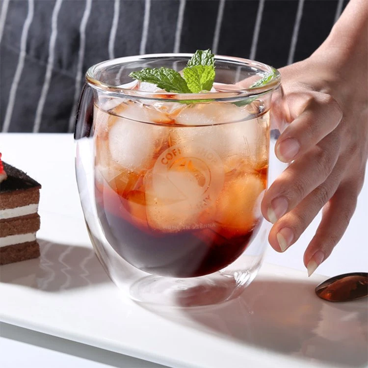 Verre à jus en borosilicate de haute qualité, verre à lait, tasse à café, tasse à thé, tasse à eau, verrerie.