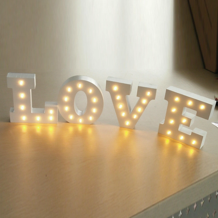 Letras del alfabeto LED LED Lámpara de decoración para la decoración del hogar