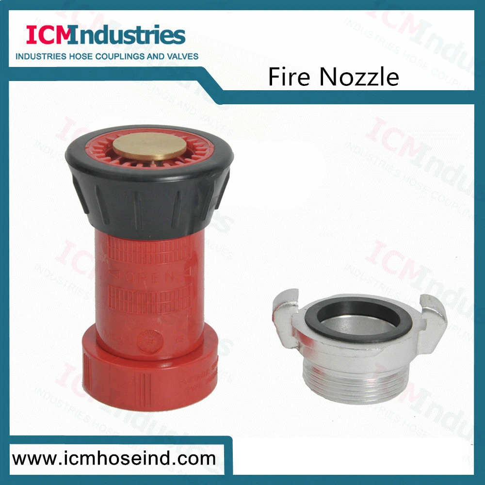 Red Plastic Spray Jet Fire Hose Nozzle for Fire Fighting