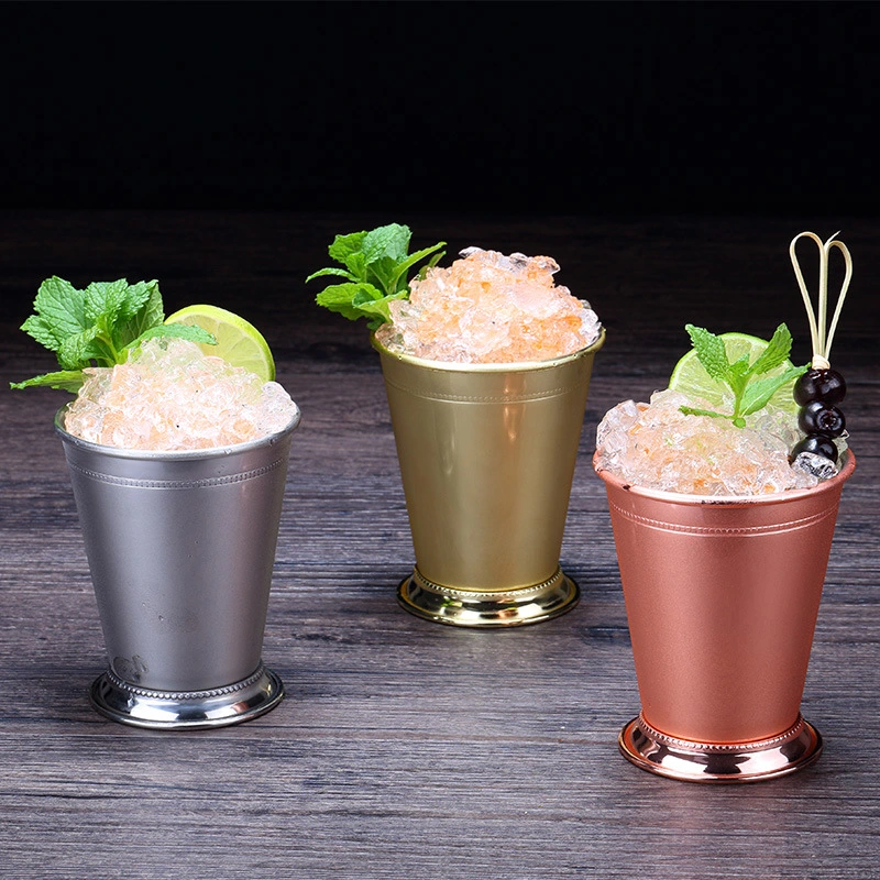 Mint Julep Tassen: Edelstahl Gläser Metall 12 Oz Cocktail Gläser