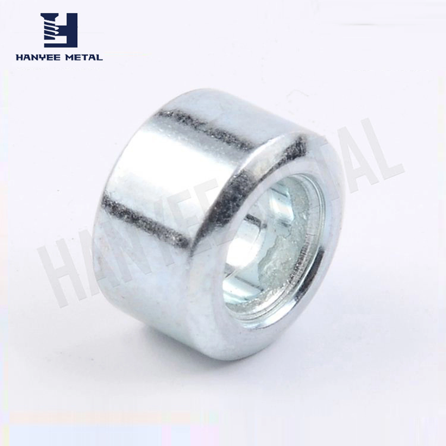 Blue White Zinc Plated Smooth Chamfer Fitting Hollow Tubular