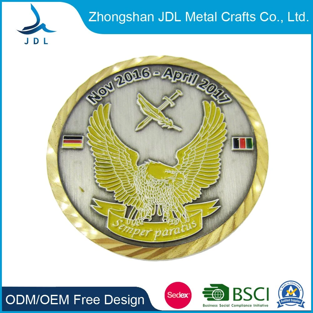 Promotional Gift 3D Logo Zinc Alloy Souvenir Gift Coinsgold Metal Challenge C Trading Tray to Civilian Challenge Coin Template Illustrator (186)