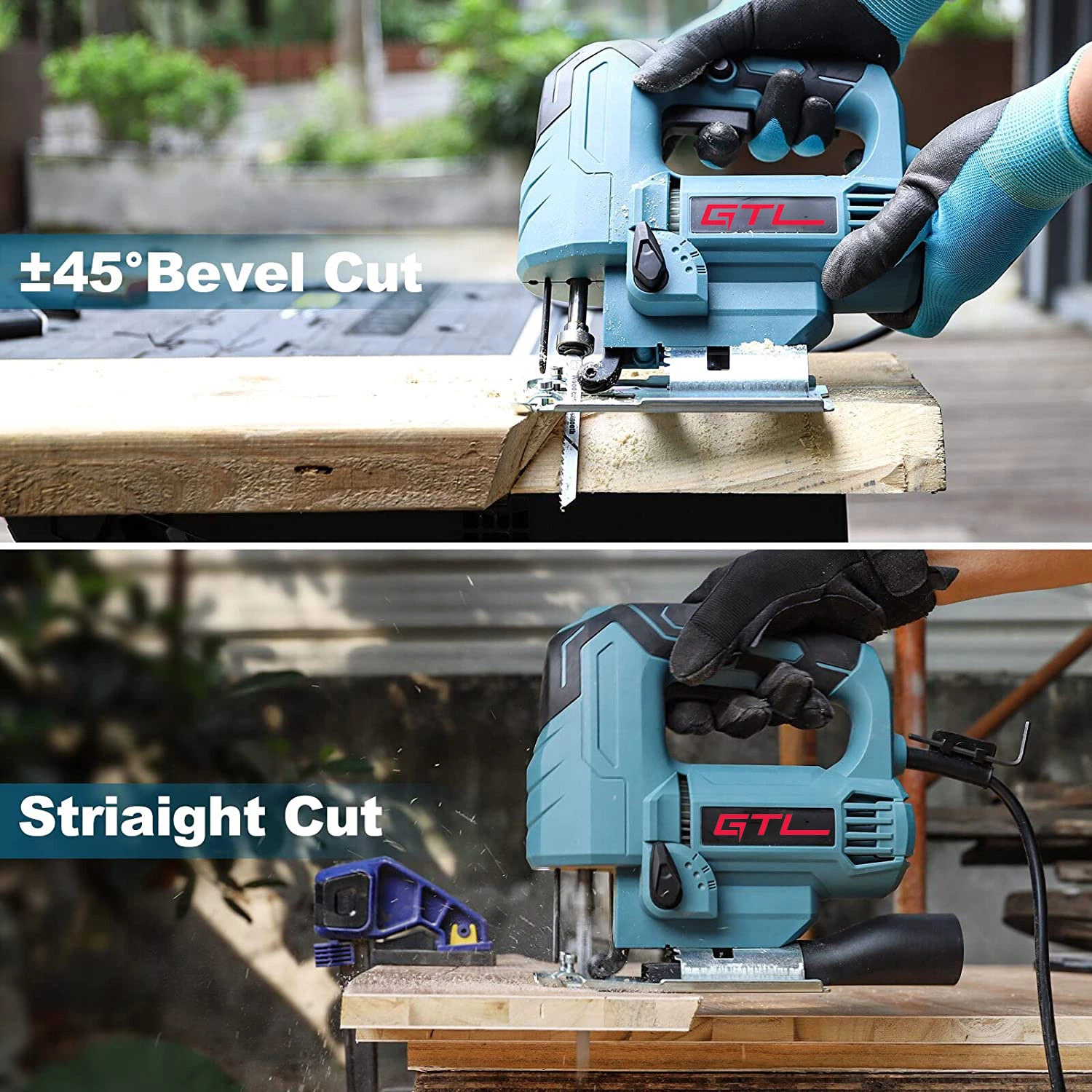 800W Wood Cutting Machine 110mm Pendulum Jig Saw with Laser and Fast Released Blade (JS006)