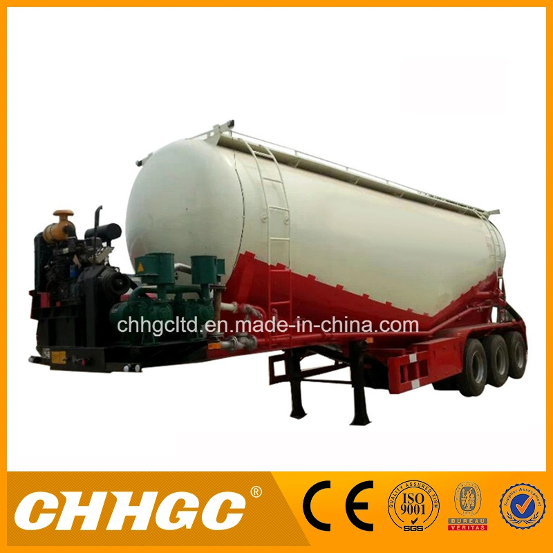 40T 69CBM High quality/High cost performance  Flour/Grain/Cement Powder Tank Semi Trailer with Continuous Pump System