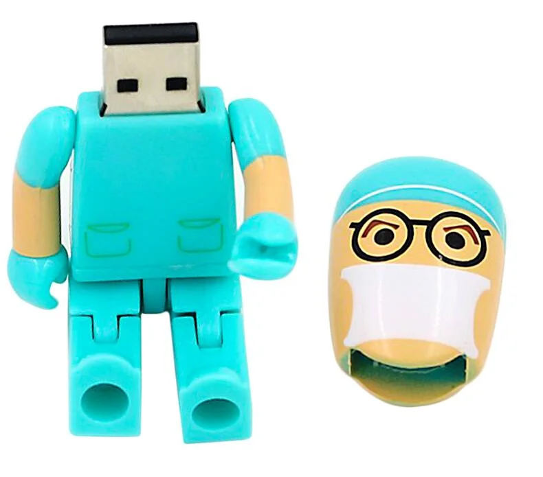 Moveable Doctor Nurse Flash Disk 8GB 16GB USB 2.0 Pendrive Pen Drive