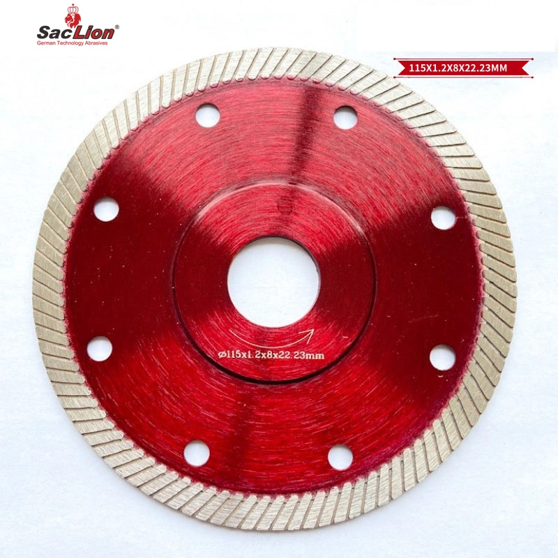 Fast Cutting 4.5 Inch Thin Mesh Turbo Hot Pressed Diamond Grinder Saw Blade Disc for Porcelain Ceramic Tile