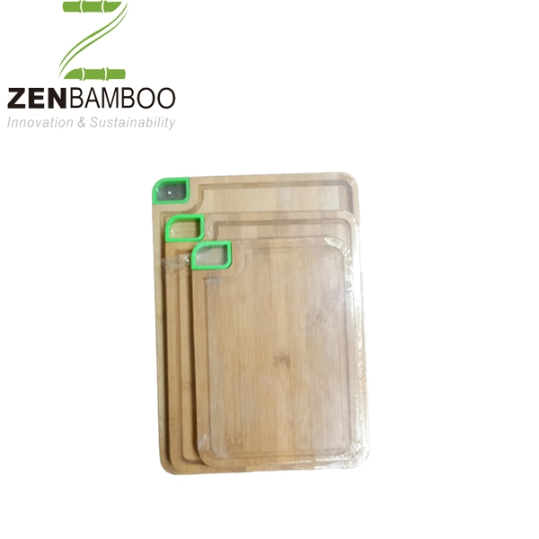 Chopping Board Bamboo Cutting with Groove and Sharpener