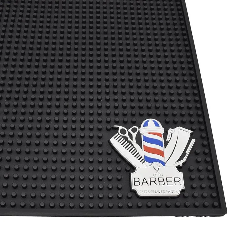 Custom Logo Table Rubber Barber Mat Beauty Hair Salon Pad