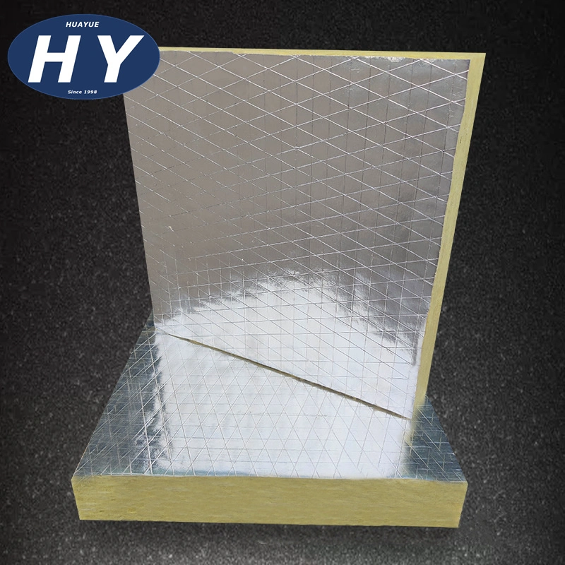 Waterproof Fireproof Aluminum Foil Rock Wool Board for Sound Absorption Noise Reduction