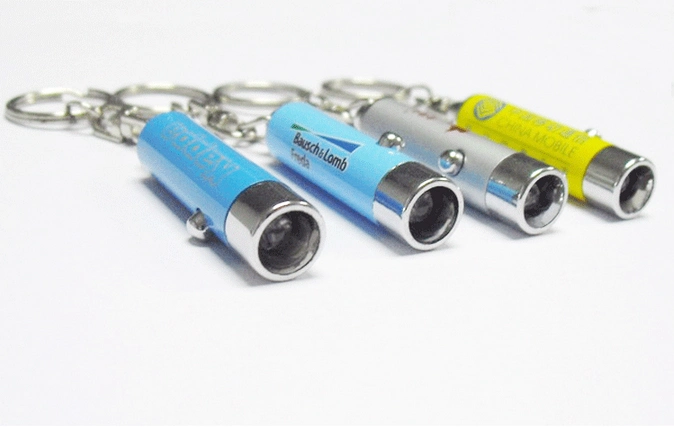 Factory Rapid Customization Flashlight with UV LED Lamp Mini LED Torch Keychain for False Coin Detection