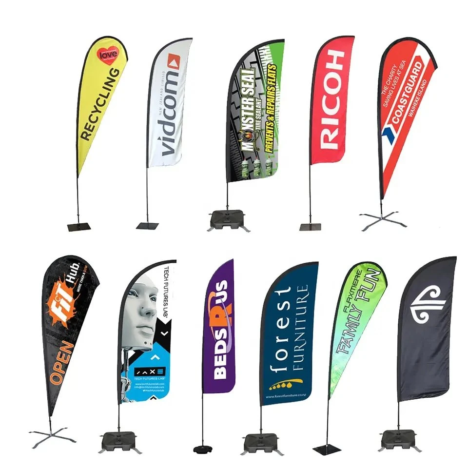 Advertising Custom Flying Banners Bow Teardrop Flag Wholesale/Supplier Beach Feather Flag Banners