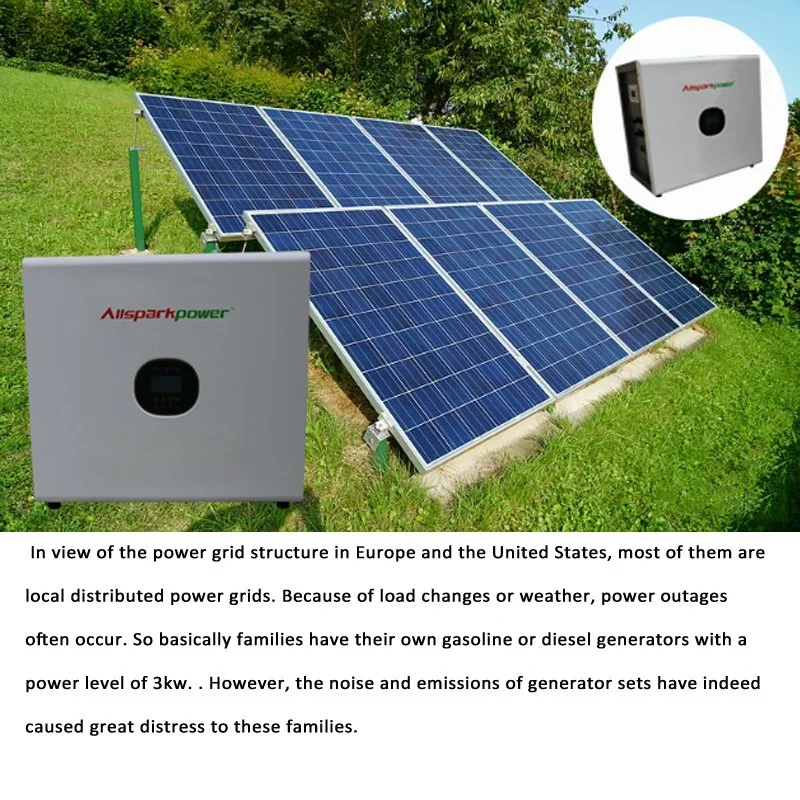 Allsparkpower 3kw de potencia del panel solar sistema, todos en un sistema de Energía Solar