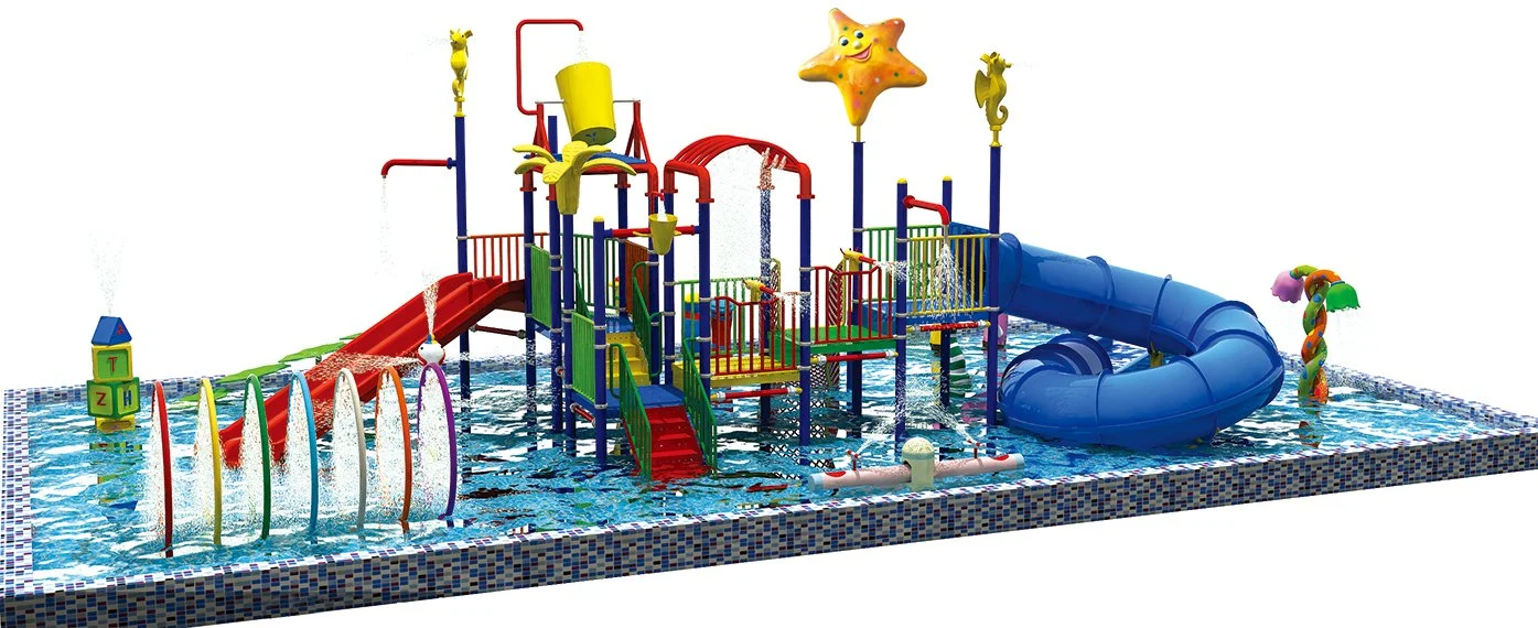 Fantastic and Colorful Toddler Water Park Equipment Slide Outdoor Games