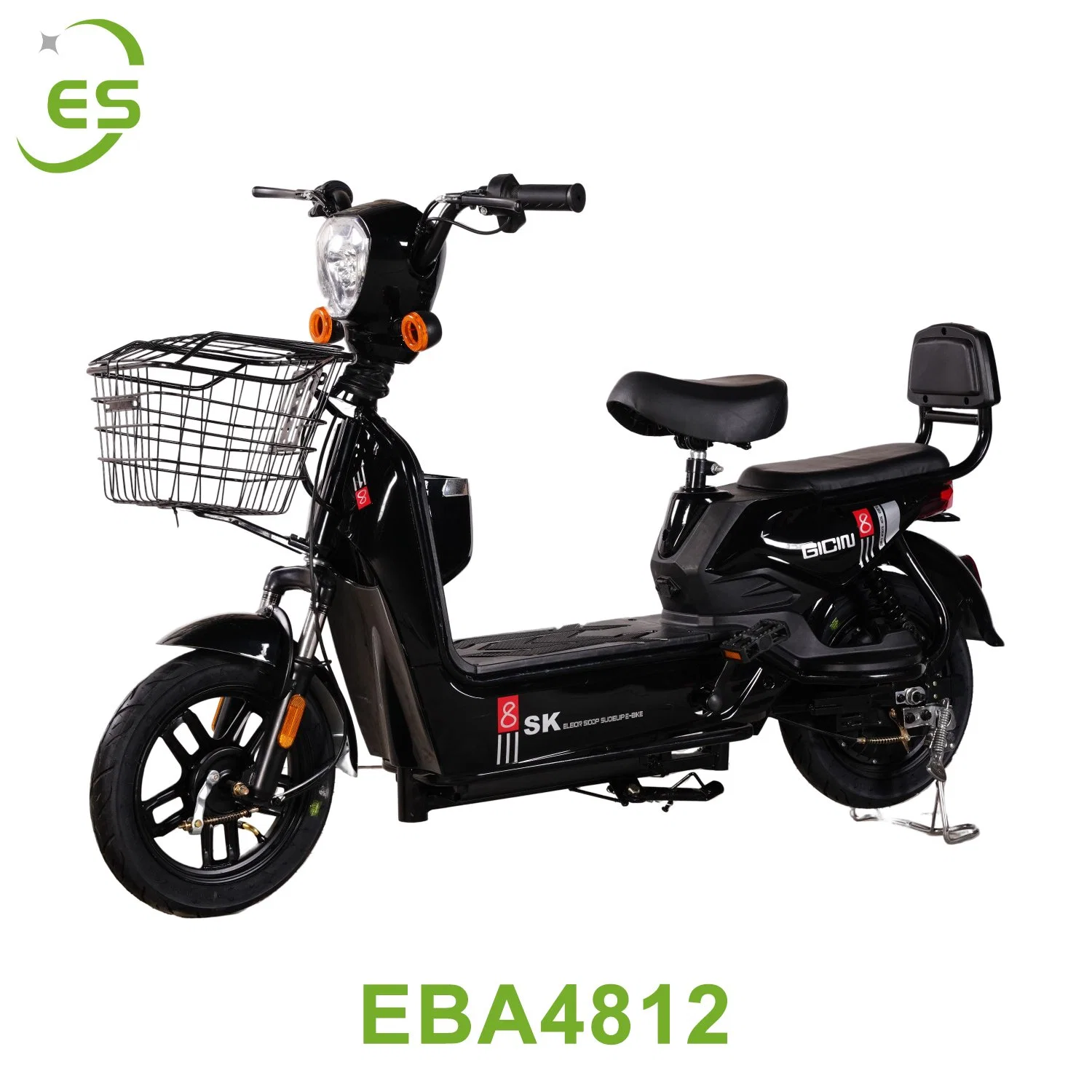 2023 motocicleta eléctrica 48V 350W alarma antirrobo de acero al carbono potente Vida de la batería scooter eléctrico de la bicicleta