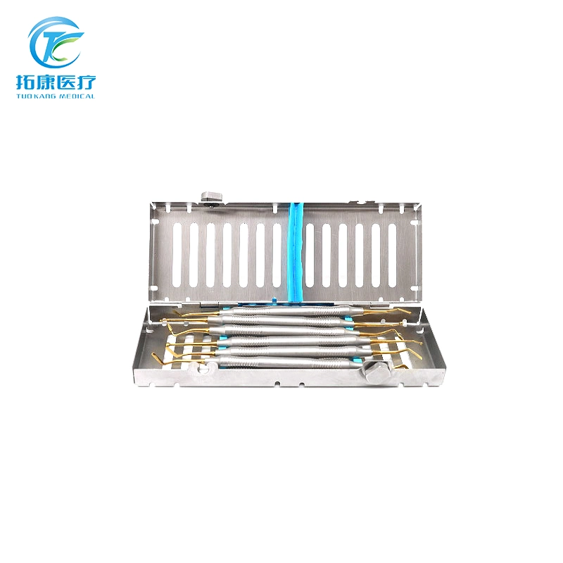 Stainless Steel Dental Sterilization Box Cassette Tray for Dental Instruments Sterilizer Box 6 PCS/Kit