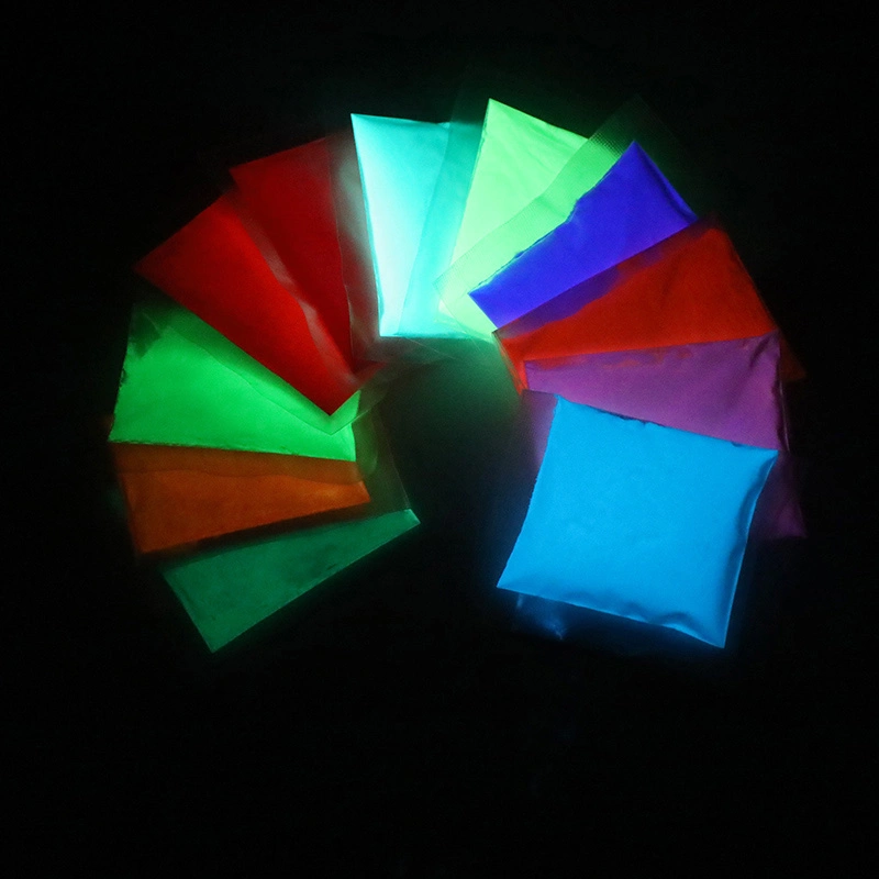 Fabricante Direct Sales fotoluminiscente resplandor en la pintura de aerosol oscura Pigmento / polvo luminoso / tinta de vidrio