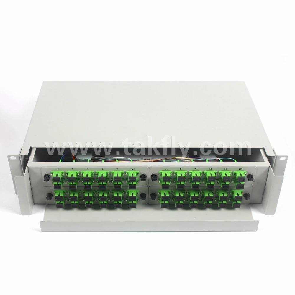 2u 48 Ports Slidable Rack-Mount Fiber Optic Distribution Frame