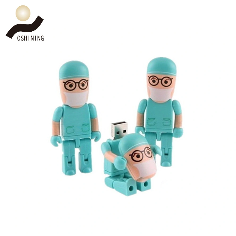 Doctor & Nurse USB Flash Drive DIY Human Shape Gift Pendrive