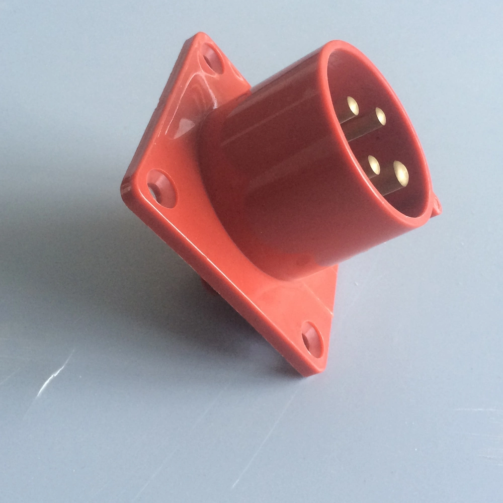 New IP67 3p+E 4pin 63A 125A Industrial Wall Inlets Plug