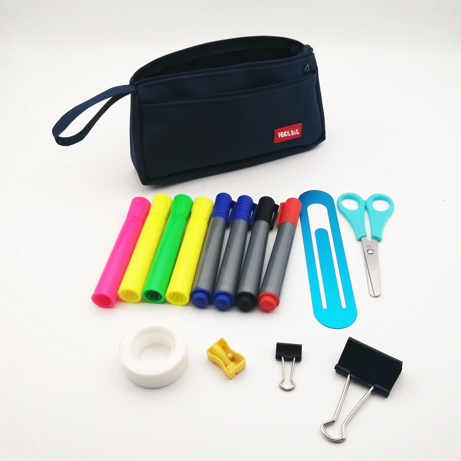 OEM Promotional Waterproof School Student Stationery Double Zipper Pencil Bag