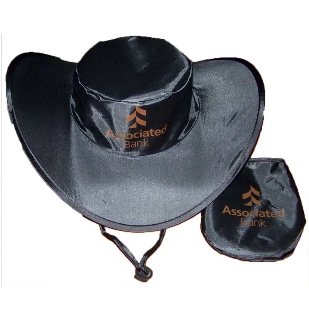 Custom Polyester Foldable Cowboy Hat and Foldable Cap with National Flag Design Polyester Hat