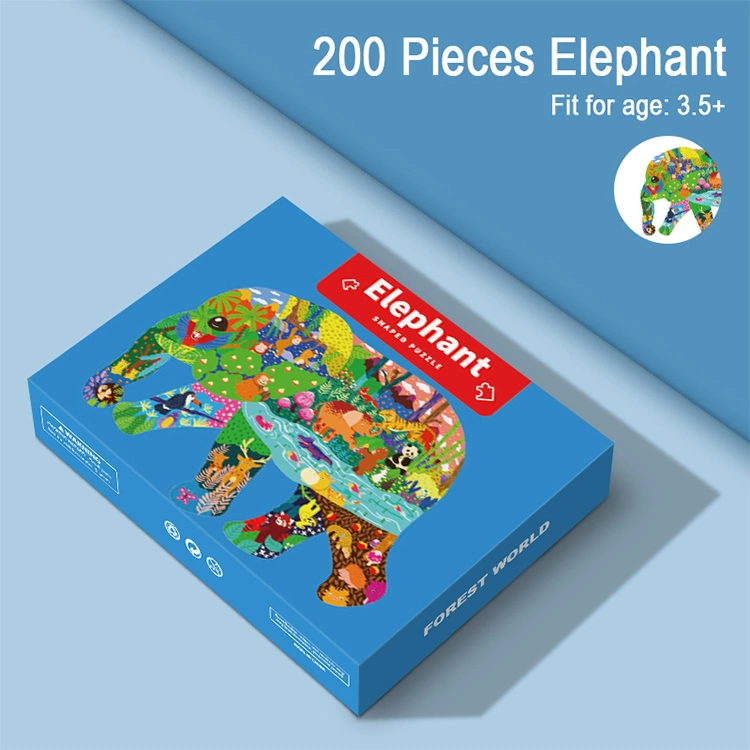 Small Size Best-Selling 3D Animal Wooden Puzzle Board Cartoon Dinosaur Jigsaw Pop DIY Puzzle Kids Gift Educational Toy for Child