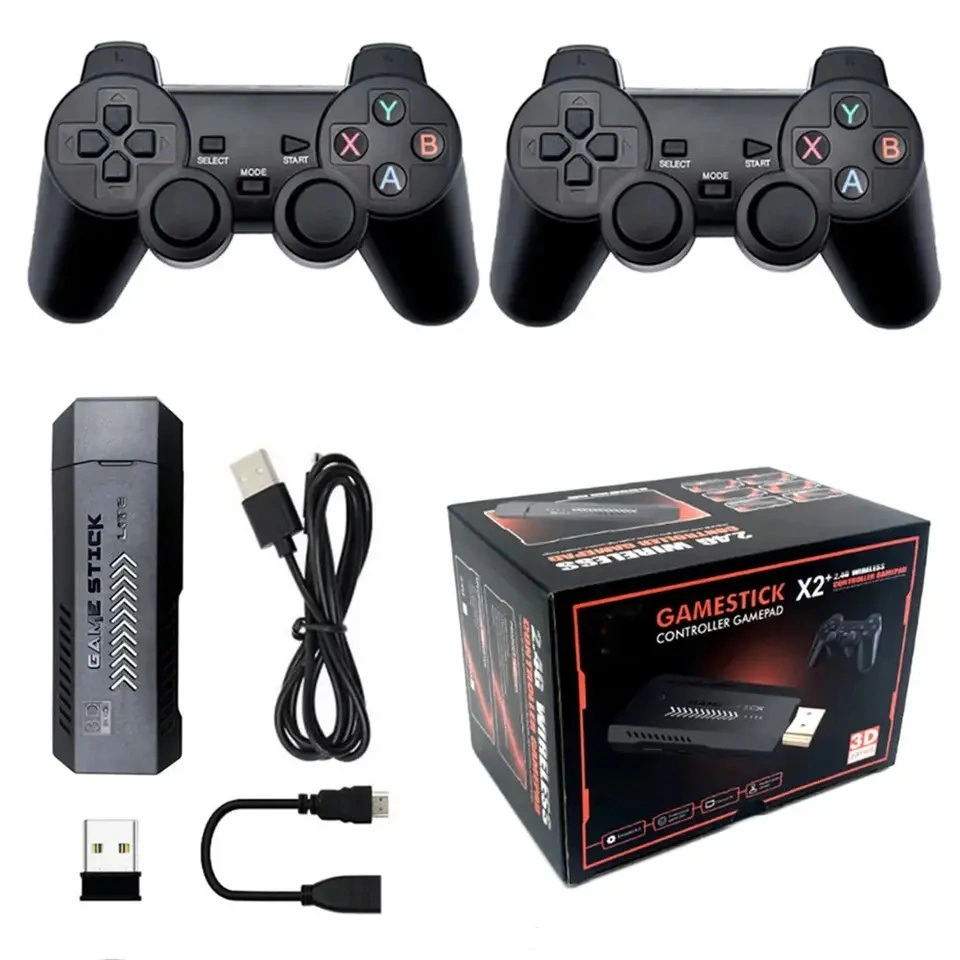 Family TV Game Stick X2 Video Game Console 2.4G Wireless Games Retro TV Console Player Gd10