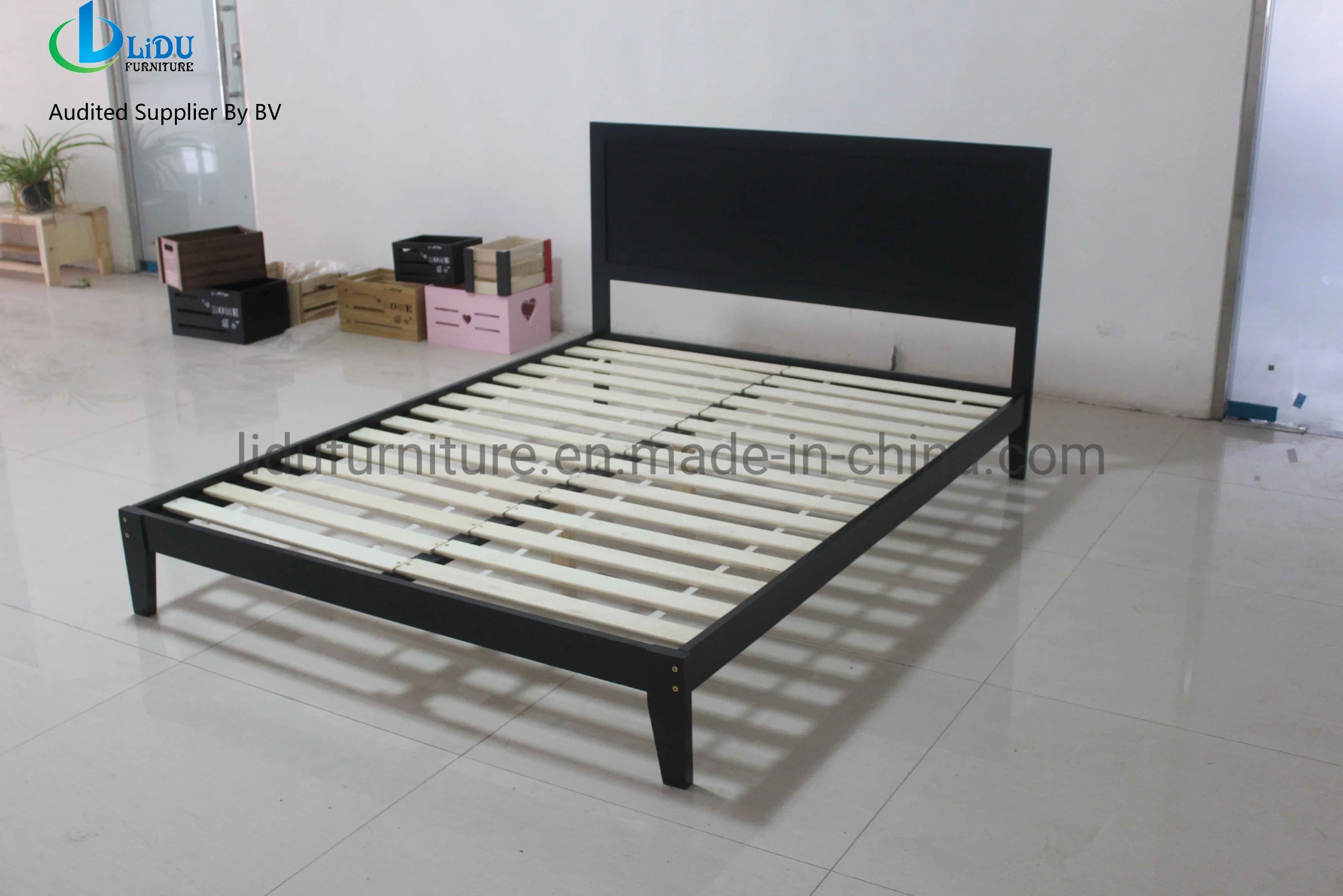 Modern Style Bedroom Furniture King Size Wooden Bed Platform Bed Turntable Bed