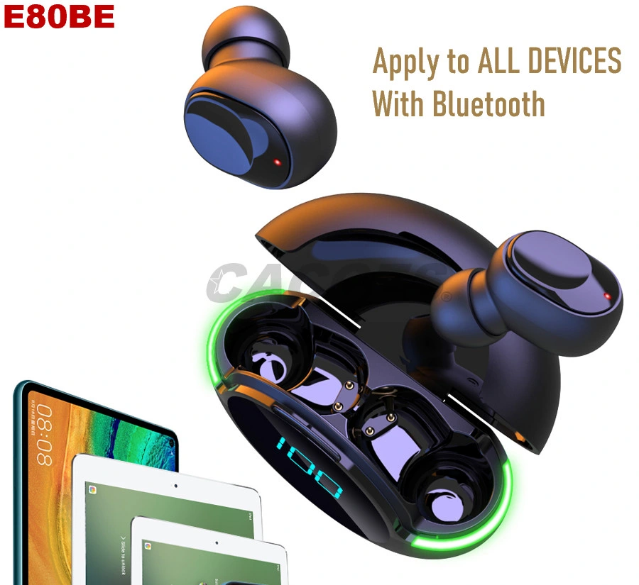 Мини-беспроводные наушники-вкладыши Bluetooth 5.3-in-Ear легкие наушники Встроенные Микрофон, водонепроницаемый IPX4, гарнитура с поддержкой звука премиум-класса и дальним подключением