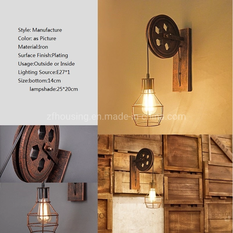 Industrial Loft Vintage Design American Antique Bedside Wall Light Wall for Bedroom