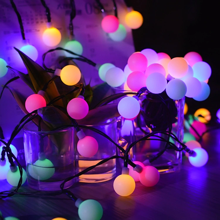 23FT 50LED Outdoor Solar Fairy Crystal Ball String Light Waterproof with 8 Modes for Garden, Party, Wedding, Christmas Decor