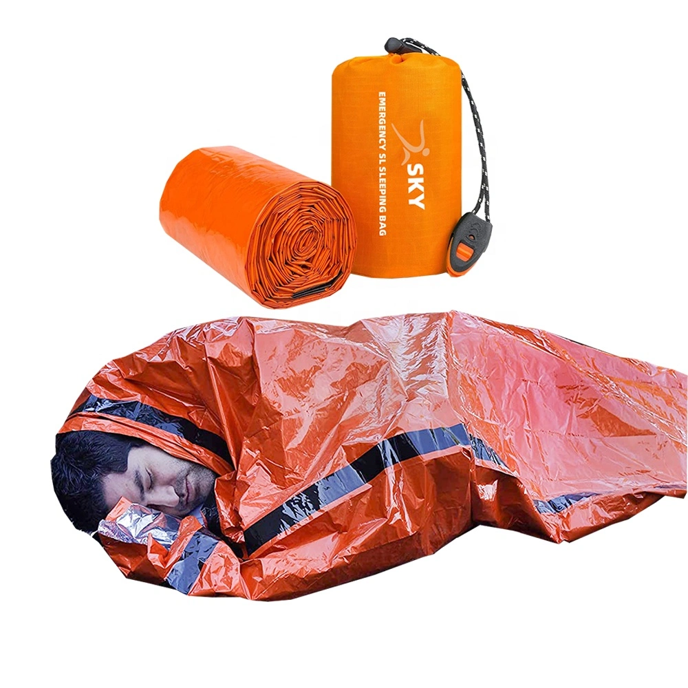 Notfall erste Hilfe Orange Customized Wasserdicht Leben Bivy behält sich Wärme Schlafsack für Camping