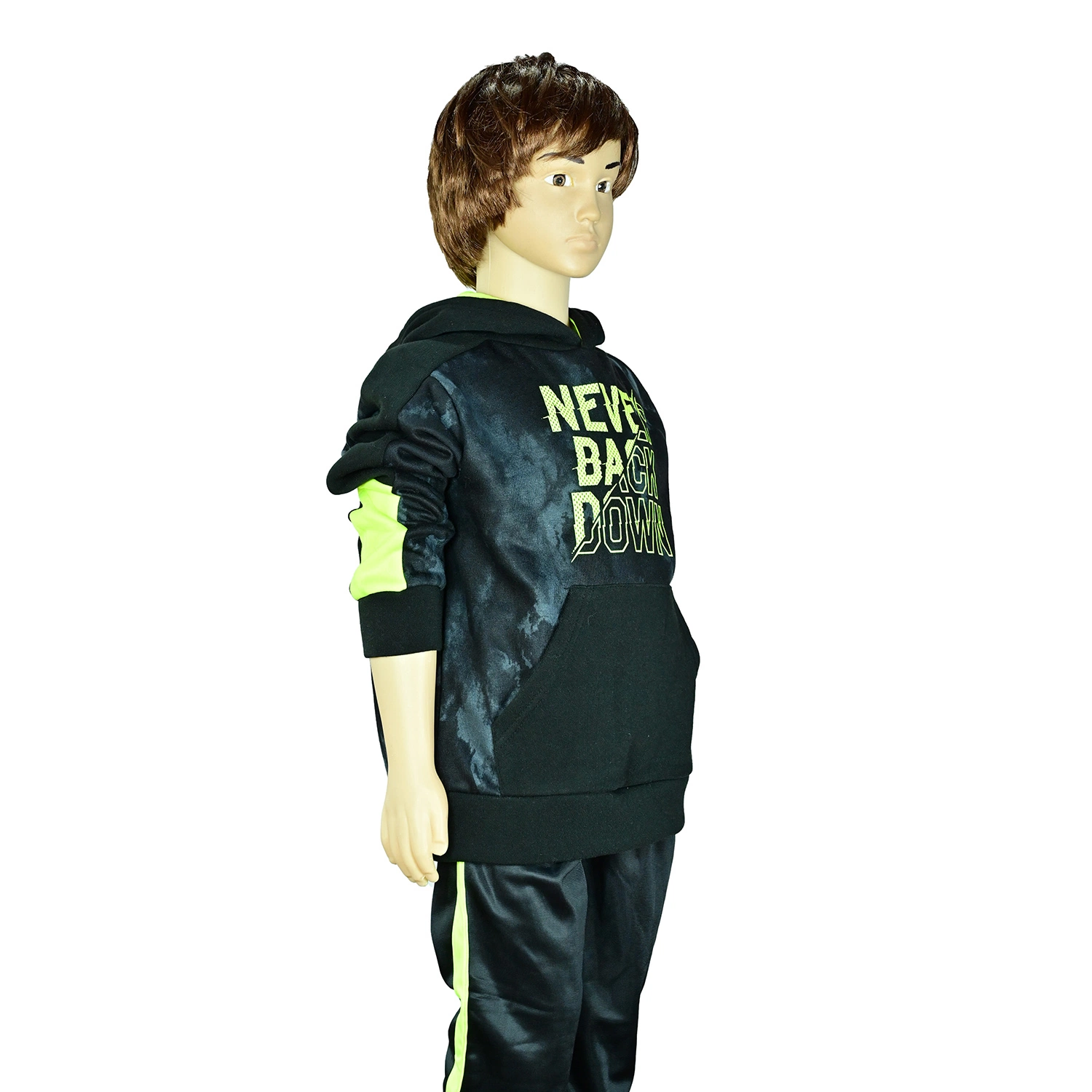 100% Polyester Golden Fleece Children's Sports Set Sweatpants Fashion Suit