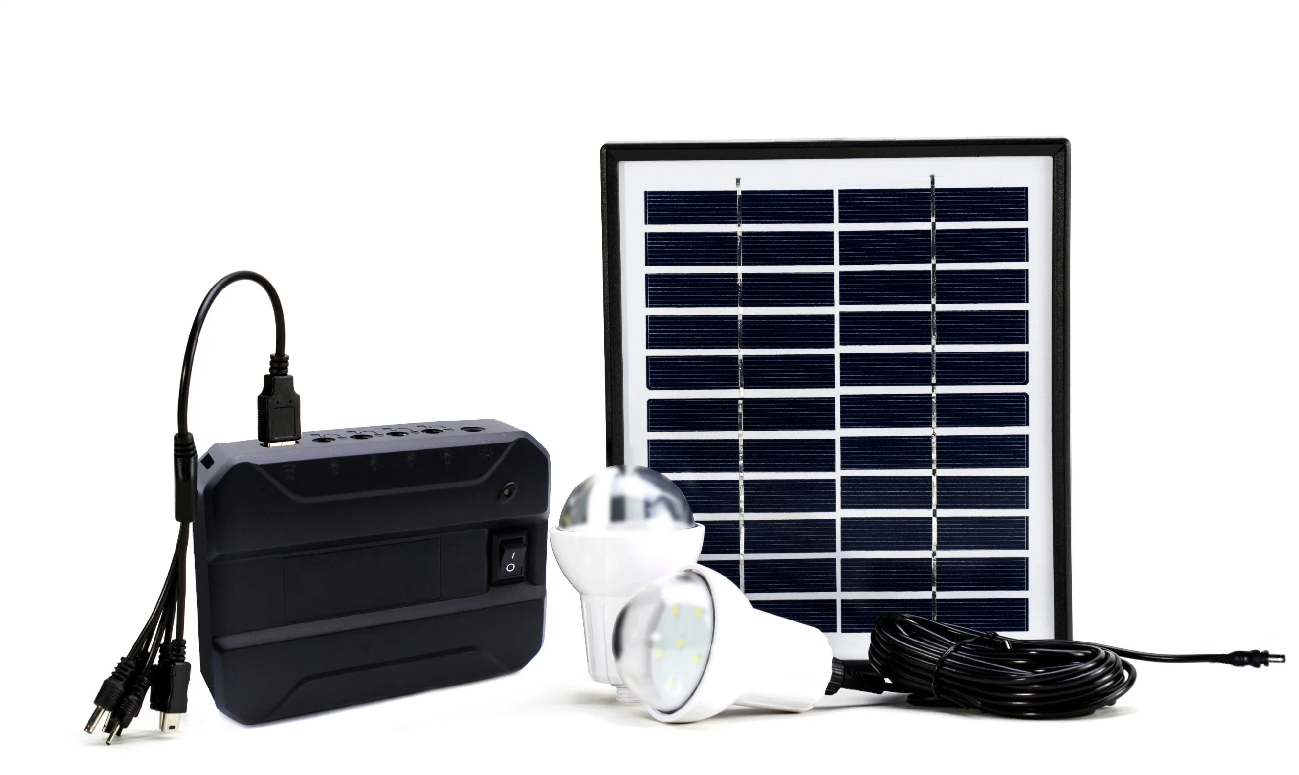 8W Solar Home Kit with USB for Phone Charge