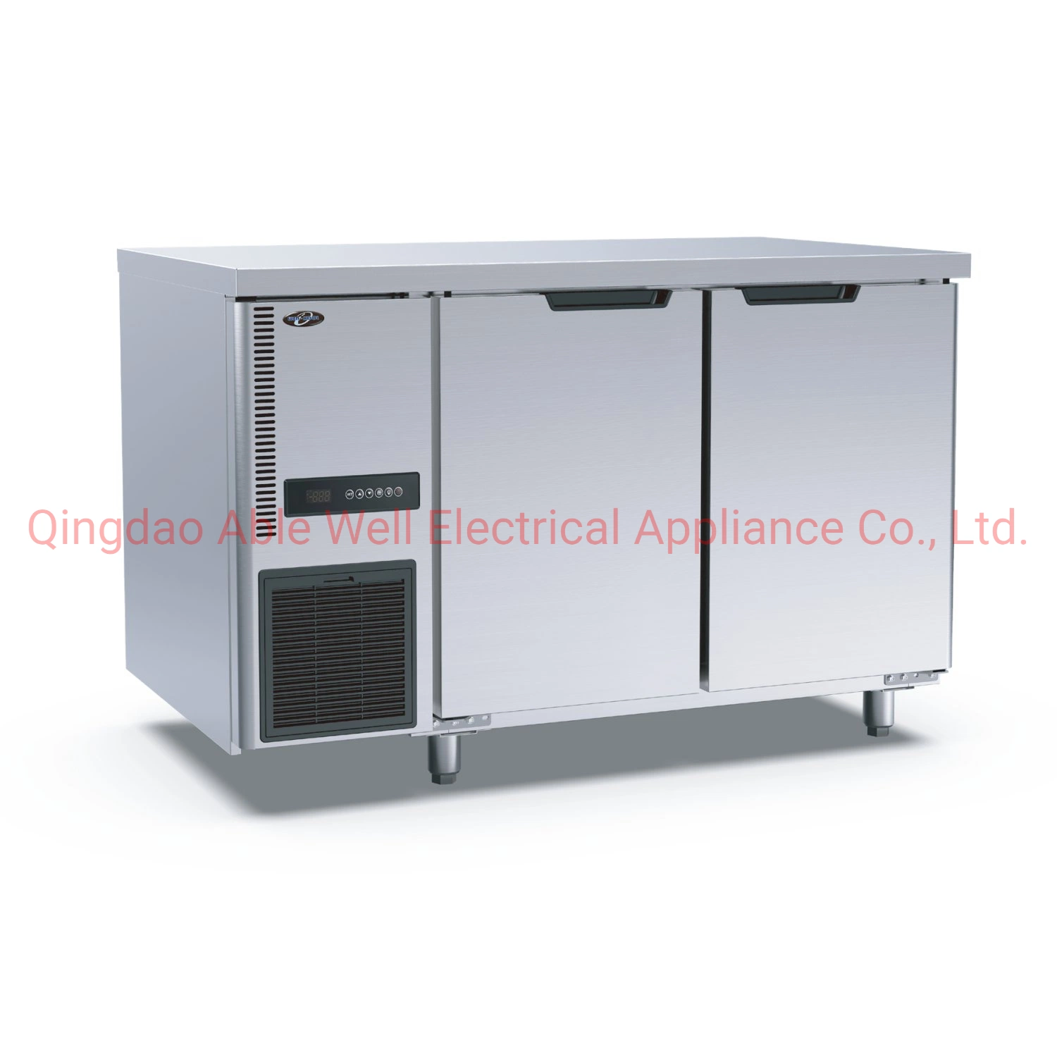 2023 New Design Fan Deep Cooling Stainless Steel Kitchen Hotel Worktable Refrigerator Freezer