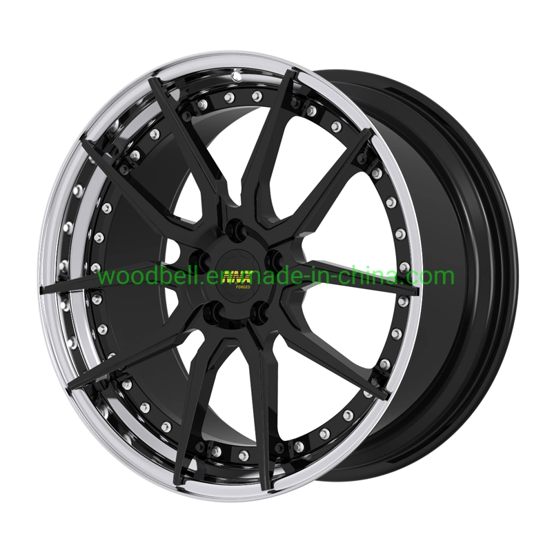 Custom Forged 18 19 20 21 22 23 24 26inch Black Brushed Knurling Automotive Hub 5X114.3 Alloy Forged Wheels, Replica Alloy Wheels