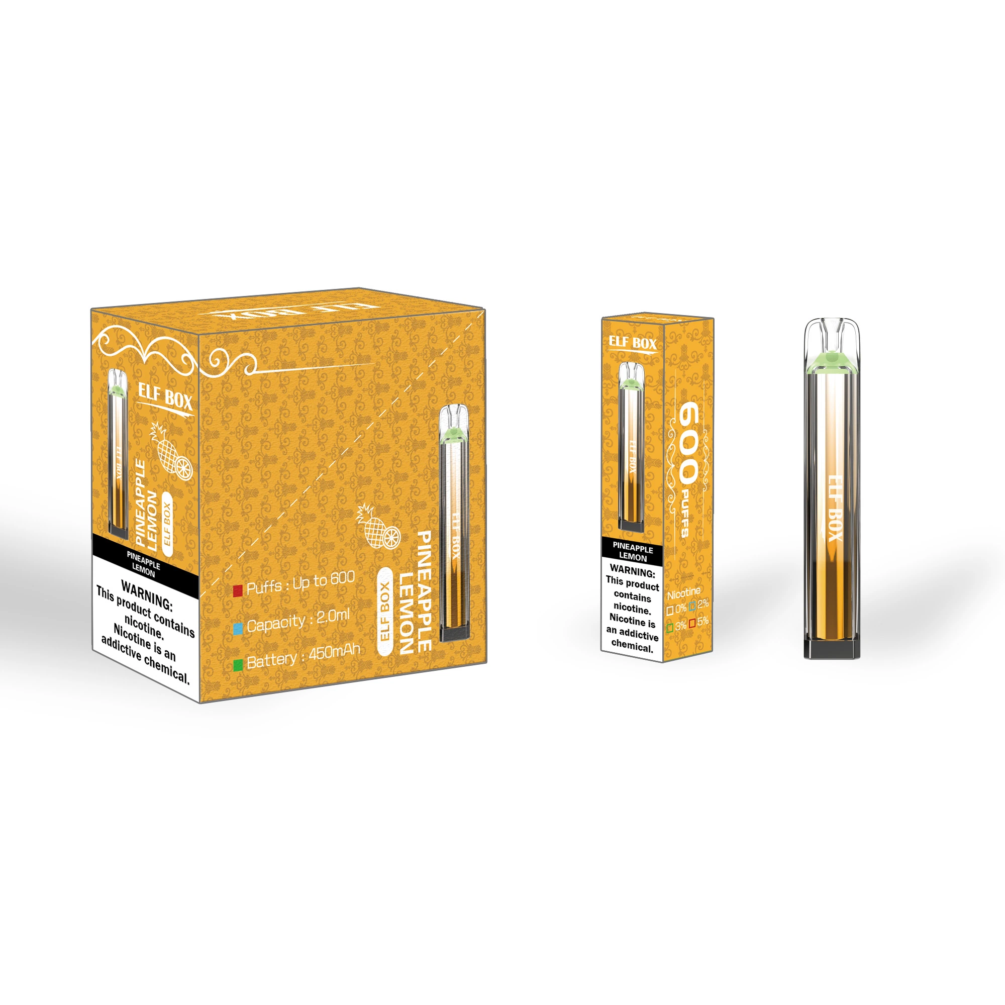 Aroma King Crystal Disposable Vape Elf 600 Puffs Wape Pen Hookah 2ml Puffbar Smoking E Cigarette Wholesale