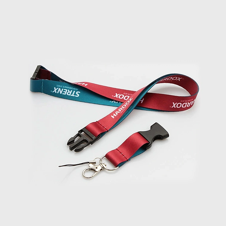 Basic Customization Factory Price Braided Polyester Webbed Name Card Mobile Phone Lanyard